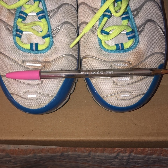 Lime Green and Blue Nike Air Max - Picture 7 of 14